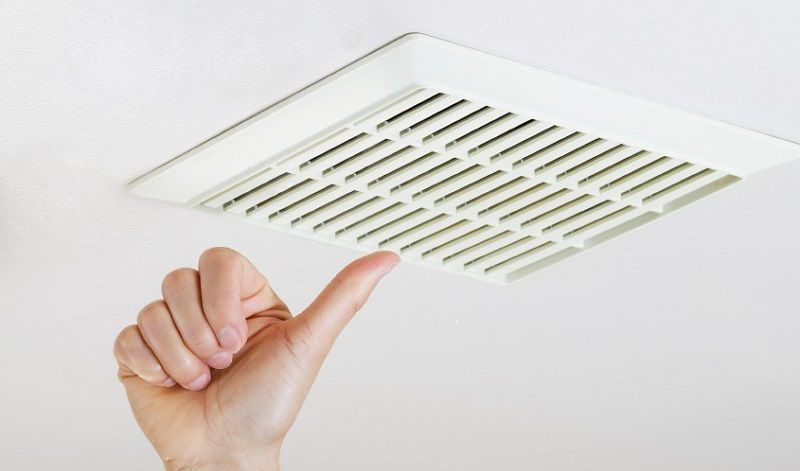 Bathroom exhaust fan fixed