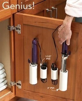 PVC pipe into DIY organizing holsters